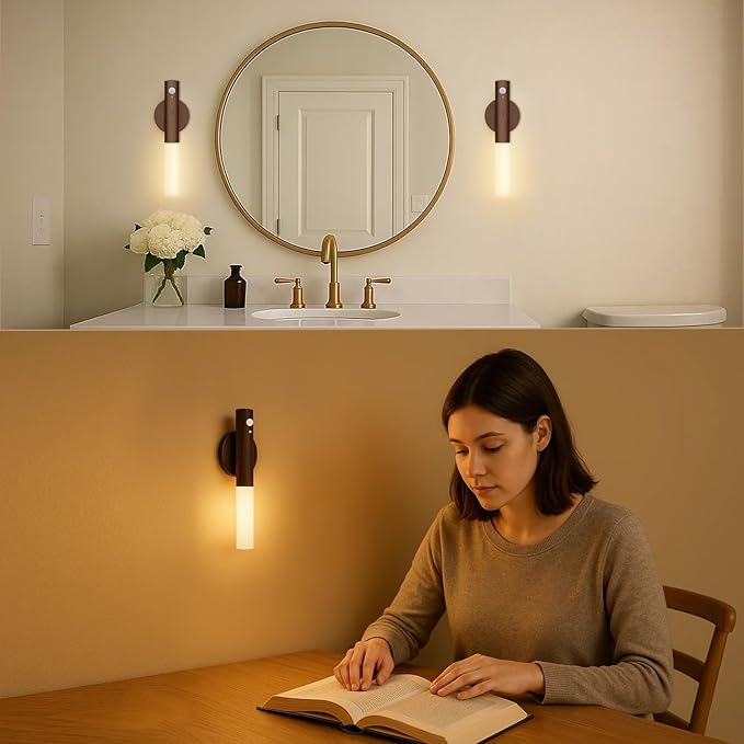 Luminária com sensor e suporte -  2 peças