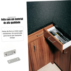 Imã de fecho ultra fino para portas e gavetas