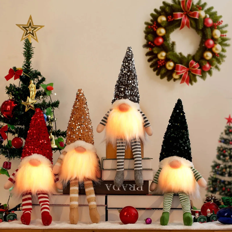 Gnomos natalinos com LED - 30 cm