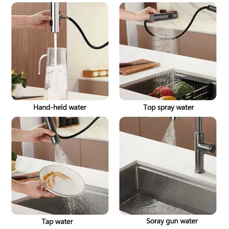 Kitchen Faucet Waterfall Outlet Splash Proof Universal Rotating Bubbler Multifunctional Water Nozzle Extension