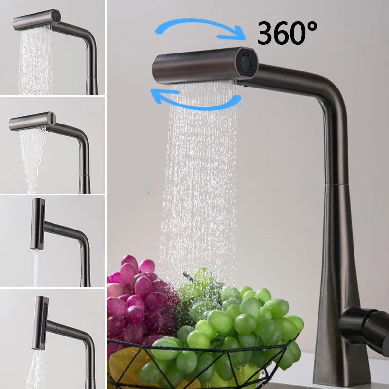 Kitchen Faucet Waterfall Outlet Splash Proof Universal Rotating Bubbler Multifunctional Water Nozzle Extension