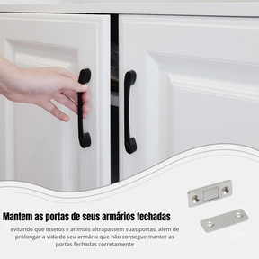 Imã de fecho ultra fino para portas e gavetas
