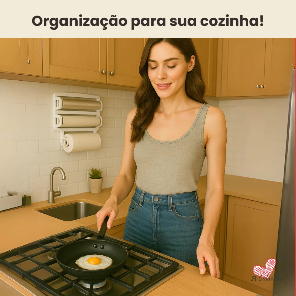 Suporte Triplo Chef - Organização e praticidade!