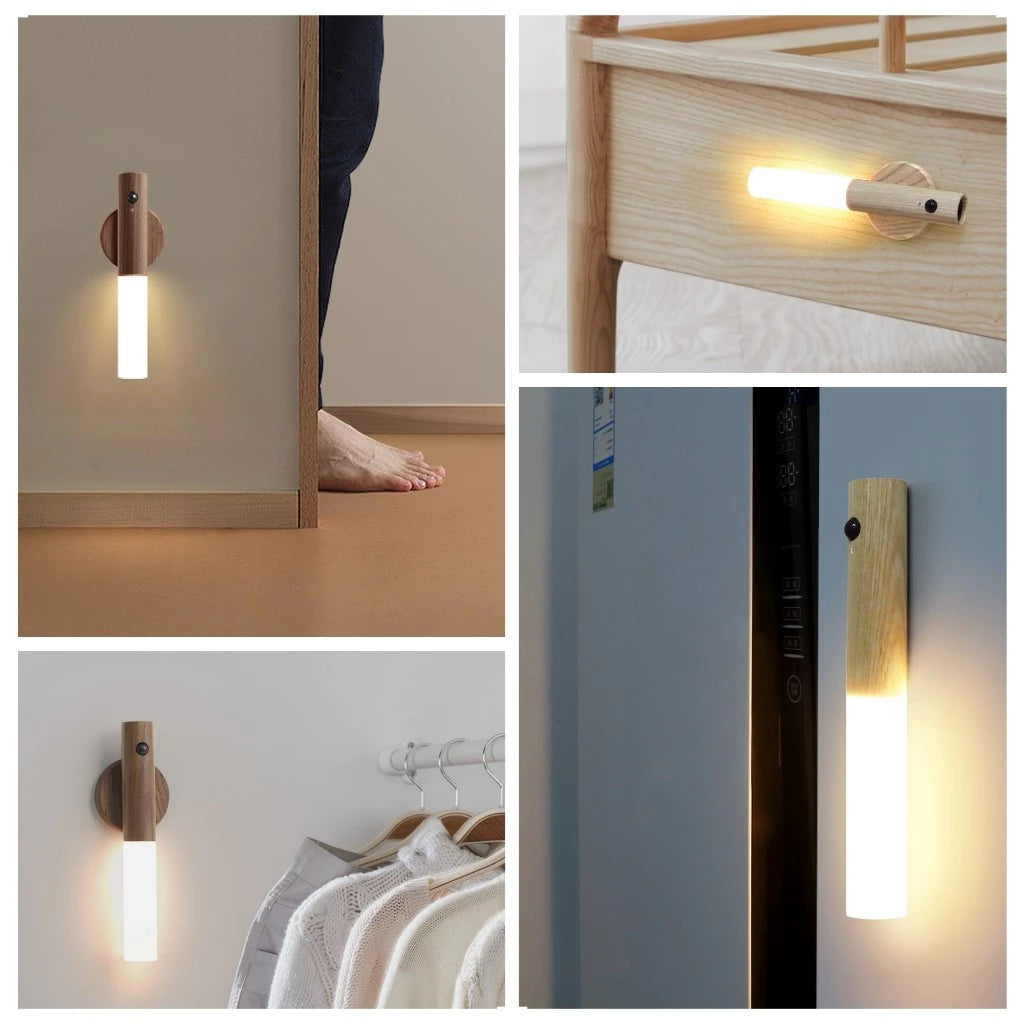 Luminária com sensor e suporte -  2 peças