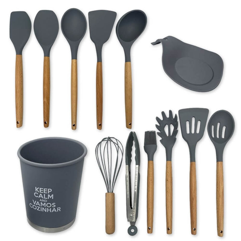 Kit de Utensílios em Silicone- 13 Peças