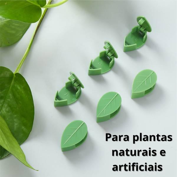 Gancho Autoadesivo para Plantas - Suporte Clipe Folha Invisível