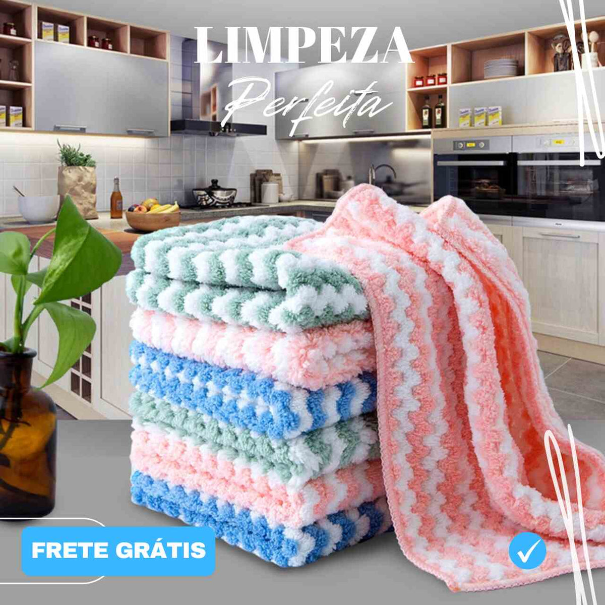 Panos Mágicos - Microfibra Macia para Limpeza Premium