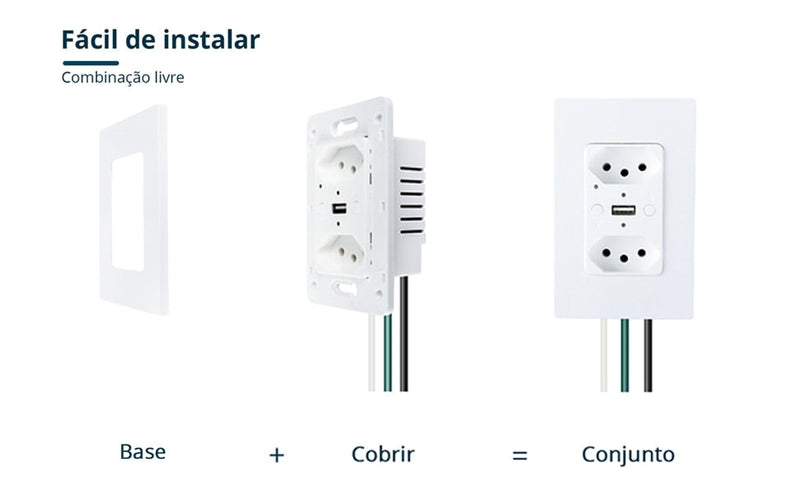 Tomada USB inteligente 2.1a