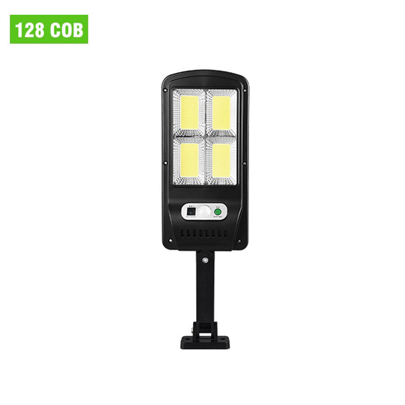 Lâmpada solar de led para áreas externas, lâmpada 120/128/160 cob com sensor de movimento, à prova d'água, segurança para jardim, pátio, caminho e quintal