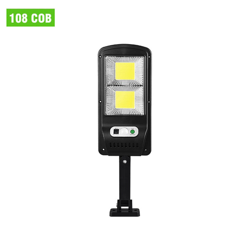 Lâmpada solar de led para áreas externas, lâmpada 120/128/160 cob com sensor de movimento, à prova d'água, segurança para jardim, pátio, caminho e quintal