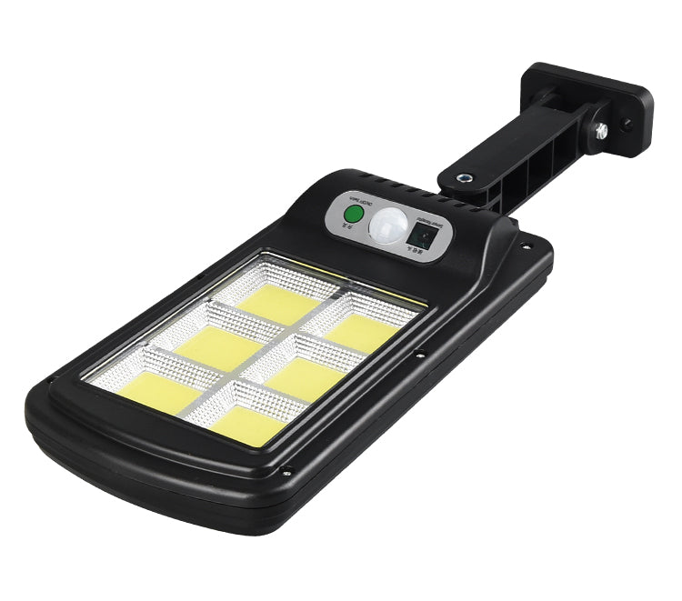 Lâmpada solar de led para áreas externas, lâmpada 120/128/160 cob com sensor de movimento, à prova d'água, segurança para jardim, pátio, caminho e quintal